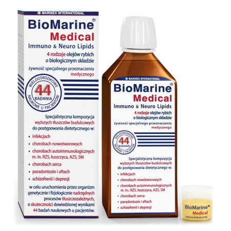 BioMarine Medical Immuno & Neuro Lipids olej z wątroby rekina, 200 ml