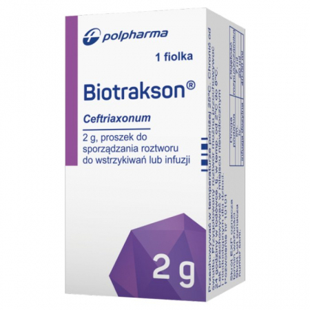 Biotrakson 2 g do sporządzania roztworu do wstrzykiwań lub infuzji fiolka, 1 szt.