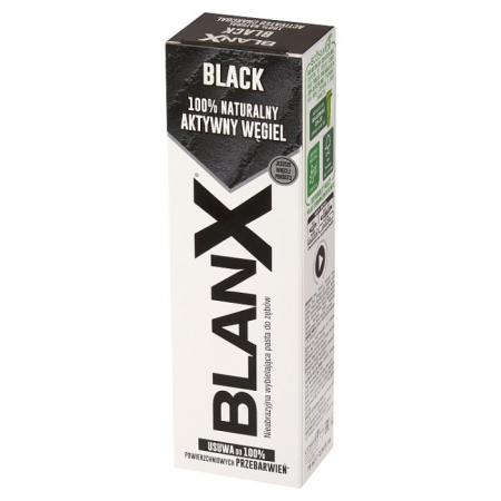 BLANX Black czarna pasta wybielająca do zębów z aktywnym węglem 75 ml