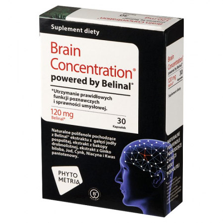 Brain Concentration powered by Belinal kapsułki na koncentrację, 30 szt.