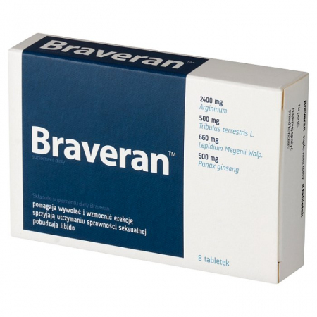 Braveran 8 tabletek / Potencja