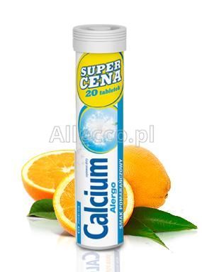 Calcium 300 Alergo (smak pomarańczowy) 20 tabl.