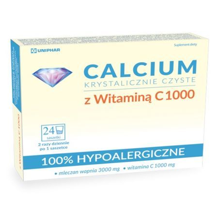 Calcium Krystalicznie Czyste + Witamina C 24 saszetki