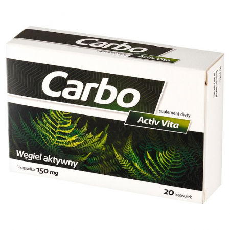 Carbo activ vita 20 kapsułek / Węgiel leczniczy