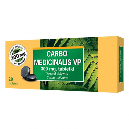 Carbo medicinalis VP 300 mg 20 tabletek