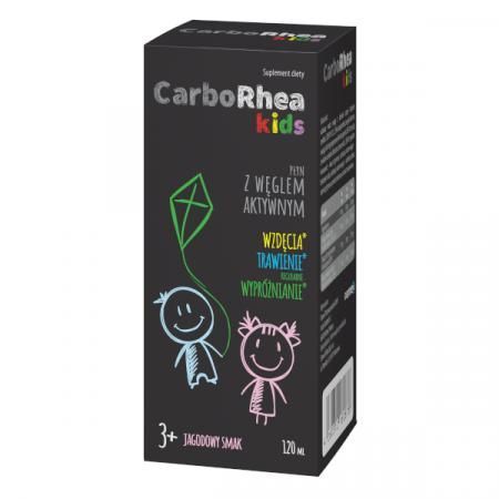 CarboRhea Kids płyn z węglem aktywnym  (smak jagodowy) 120 ml