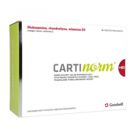 Cartinorm + D3 tabletki witamina D na stawy i mocne kości, 60 szt.