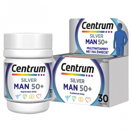 Centrum Silver Man 50+ multiwitamina dla mężczyzn tabletki, 30 szt.