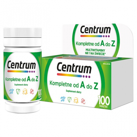 Centrum tabletki zawierające zestaw witamin od A do Z, 100 szt.
