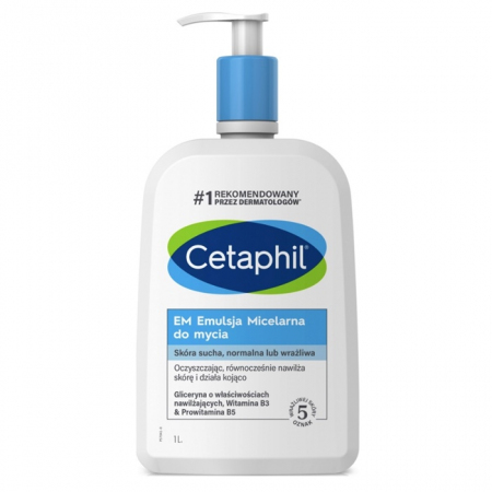 Cetaphil EM emulsja micelarna do mycia do skóry suchej i wrażliwej, 1 l
