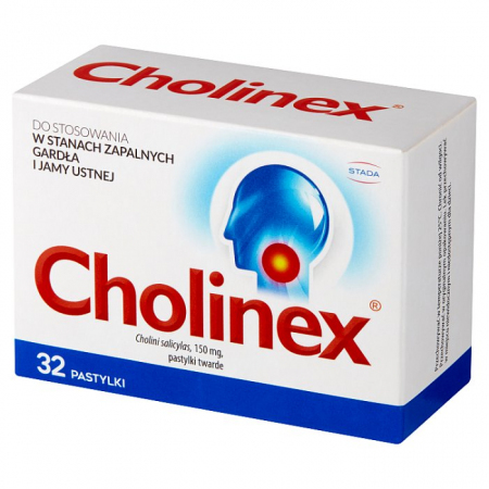 Cholinex 32 pastylki do ssania / Ból gardła