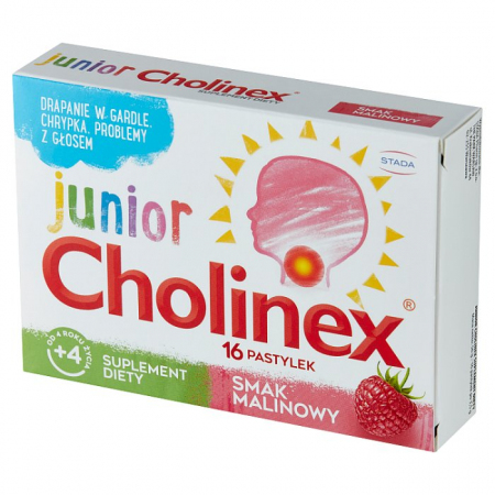 Cholinex Junior (smak malinowy) 16 pastyl.