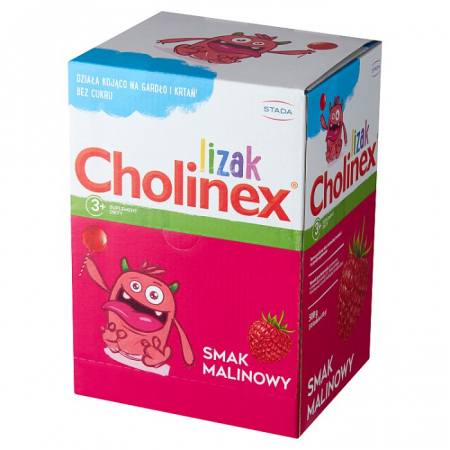 Cholinex Lizaki smak malinowy 50 sztuk