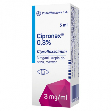 Cipronex 0,3% krople oczne 5 ml