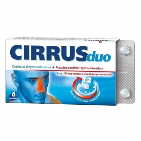 Cirrus Duo 5 mg + 120 mg 6 tabletek o przedłużonym uwalnianiu