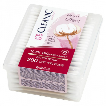 CLEANIC Pure Effect Patyczki Higieniczne (pudełko) 200 sztuk