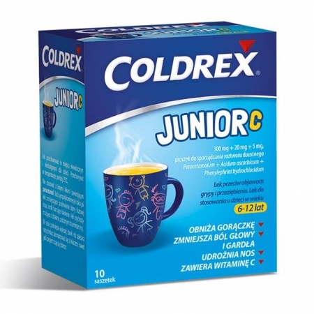 Coldrex Junior C 10 saszetek z proszkiem do sporządzenia roztworu