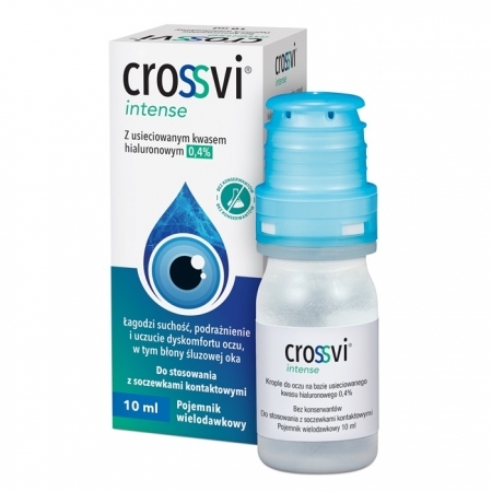 Crossvi Intense krople do oczu z kwasem hialuronowym, 10 ml