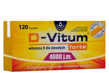 D Vitum Forte 4000 Jm 120 Kapsułek Witamina D3 Dla Dorosłych Osteoporoza Lekischorzenia Alleccopl