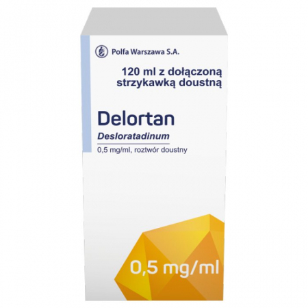 Delortan 0,5 mg/ml roztwór doustny przeciwalergiczny, 120 ml