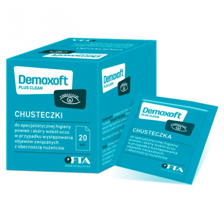 Demoxoft Plus Clean Chusteczki do powiek 20 szt.