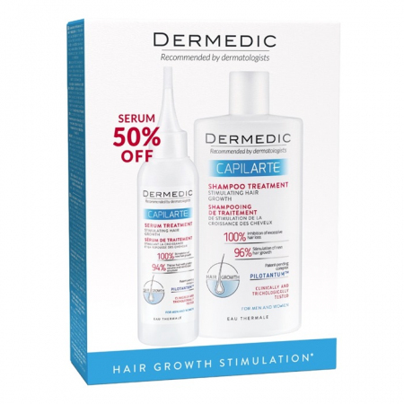 Dermedic Capilarte zestaw: szampon, 300 ml + serum stymulujące wzrost włosów, 150 ml