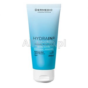 DERMEDIC HYDRAIN 3 HIALURO Kremowy żel do mycia 200 ml / Sucha skóra