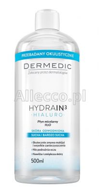 DERMEDIC HYDRAIN 3 HIALURO Płyn micelarny H2O 500 ml / Demakijaż