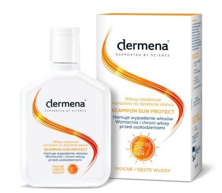 DERMENA Sun Protect szampon do wypadających włosów 200 ml