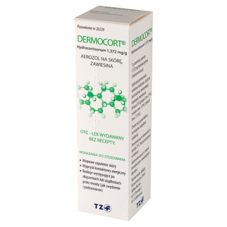 Dermocort 1,372 mg/g aerozol na skórę 38,25 g