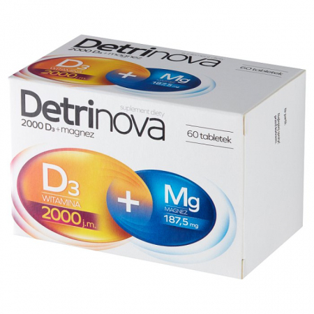 Detrinova 2000 D3 + magnez 60 tabletek