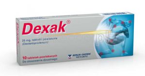 Dexak 25 mg 10 tabletek powlekanych