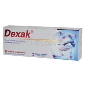 Dexak 25 mg 30 tabletek powlekanych