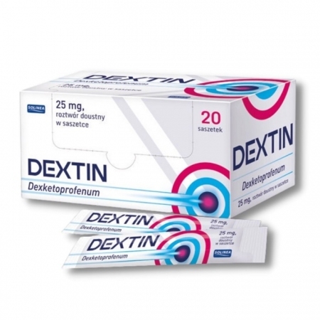 Dextin 25 mg roztwór doustny 20 saszetek po 10 ml