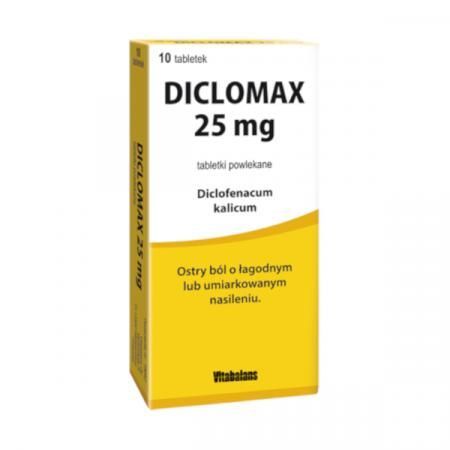 Diclomax 25 mg 10 tabletek powlekanych