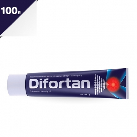 Difortan 100 mg/g żel przeciwbólowy i przeciwzapalny, 100 g