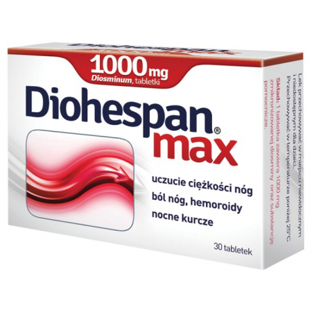 Diohespan Max 1000 mg 30 tabletek / Niewydolność żylna