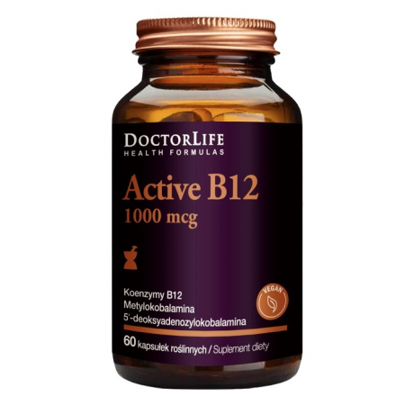 DoctorLife Active B12 1000 mcg kapsułki z witaminą B12, 60 szt.