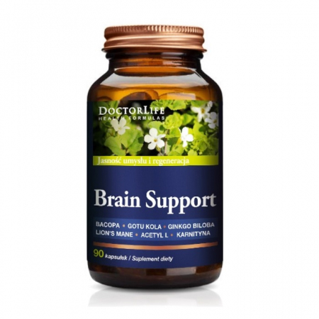 DoctorLife Brain Support kapsułki wspierające pamięć i koncentrację, 90 szt.