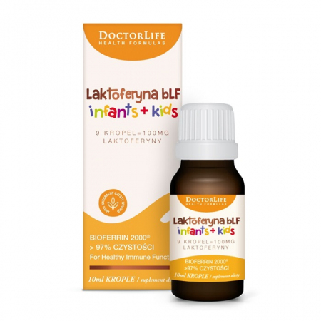 DoctorLife Laktoferyna bLF Infants & Kids krople na odporność dla dzieci, 10 ml