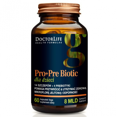 Doctor Life Pro+Pre Biotic kapsułki probiotyczne dla dzieci, 60 szt.