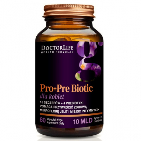 Doctor Life Pro+Pre Biotic kapsułki probiotyczne dla kobiet, 60 szt.