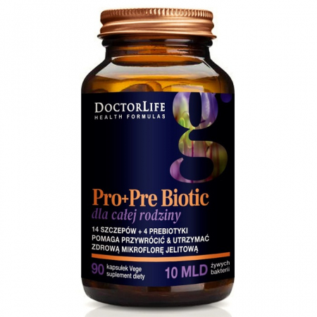 Doctor Life Pro+Pre Biotic kapsułki probiotyczne dla rodziny, 90 szt.