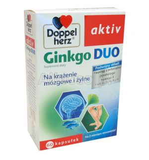 DOPPELHERZ AKTIV Ginkgo Duo na na krążenie mózgowe i żylne 60 kaps.