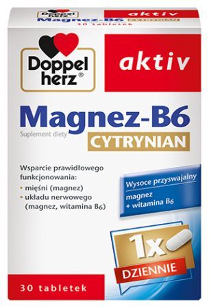 DOPPELHERZ AKTIV Magnez-B6 Cytrynian 30 tabletek