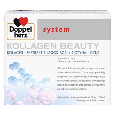 Doppelherz System Kollagen Beauty ampułki 25 ml, 30 szt.