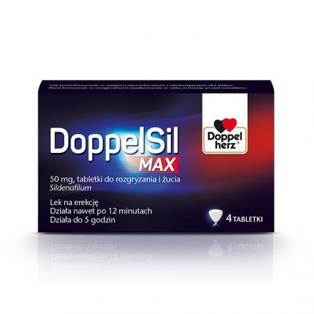 DoppelSil Max 50 mg tabletki do rozgryzania i żucia, 4 szt.