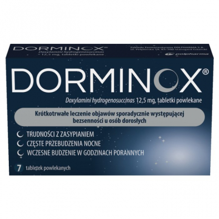 Dorminox 12,5mg 7 tabletek powlekanych