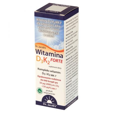 Dr. Jacob's Witamina D3K2 Forte krople, 20 ml