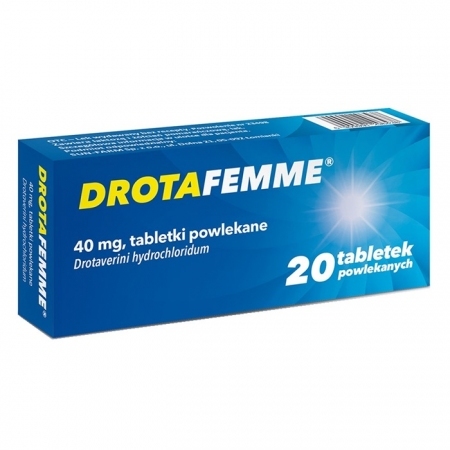 Drotafemme 40 mg  20 tabletek powlekanych / Skurcze mięśni gładkich